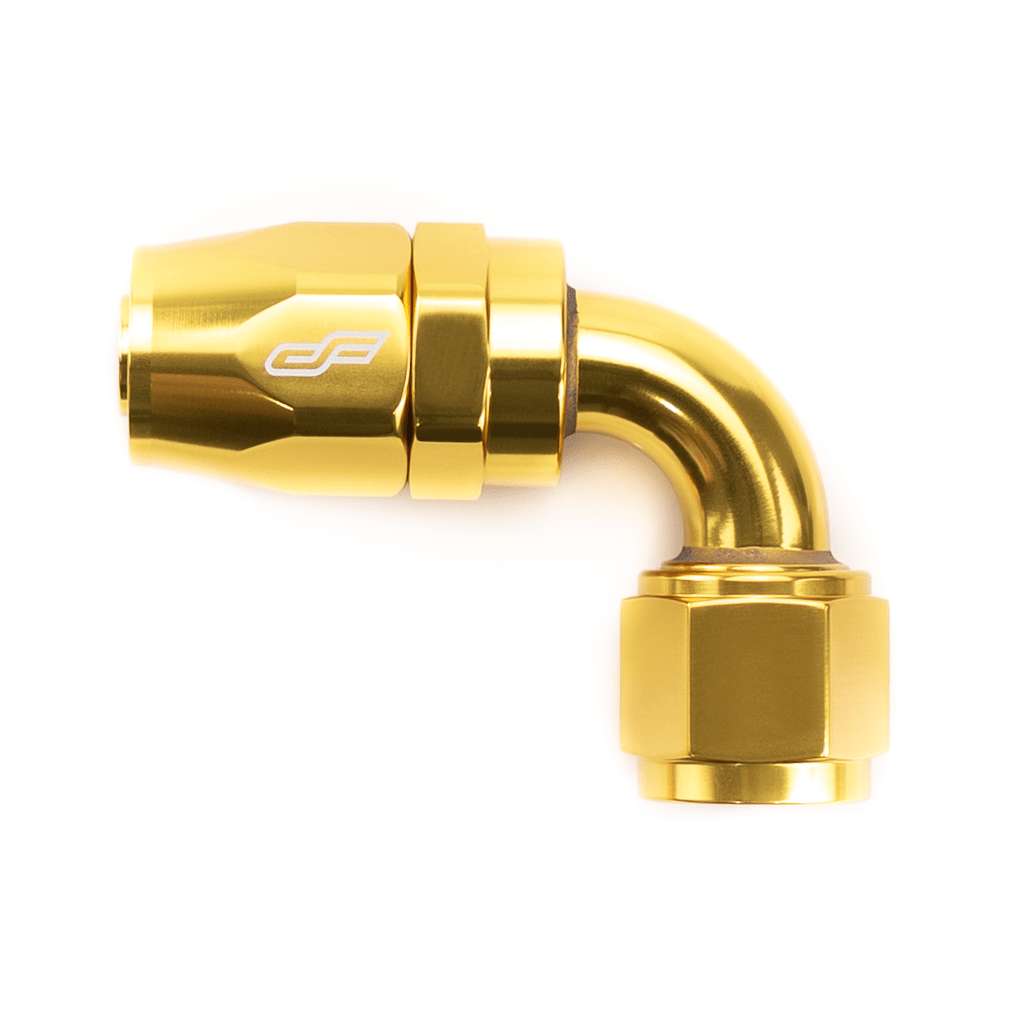 ColorFittings -06 AN 90 Degree Female Aluminum Hose End Fitting