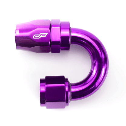 ColorFittings -08 AN 180 Degree Female Aluminum Hose End Fitting