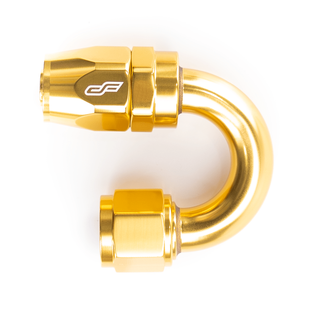 ColorFittings -08 AN 180 Degree Female Aluminum Hose End Fitting