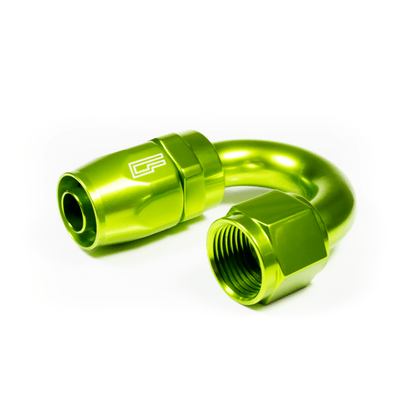 ColorFittings -08 AN 180 Degree Female Aluminum Hose End (PTFE)