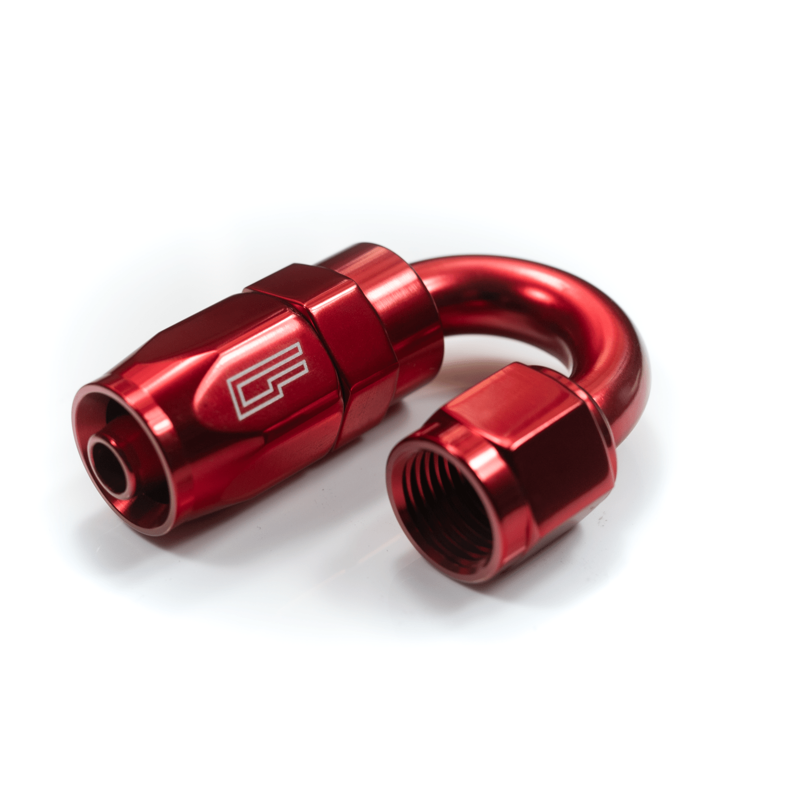 ColorFittings -08 AN 180 Degree Female Aluminum Hose End (PTFE)