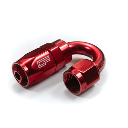 ColorFittings -08 AN 180 Degree Female Aluminum Hose End (PTFE)