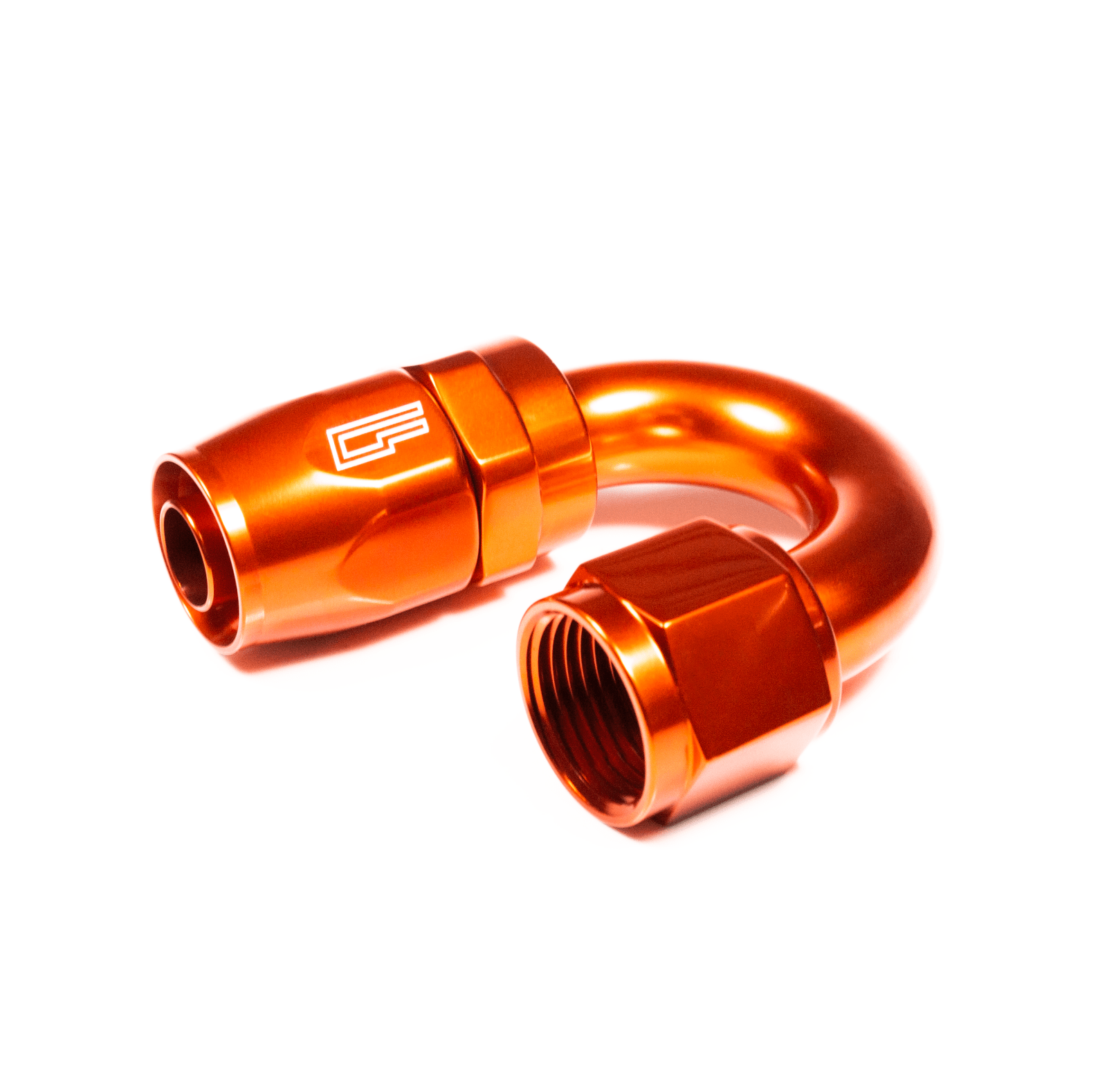 ColorFittings -08 AN 180 Degree Female Aluminum Hose End (PTFE)