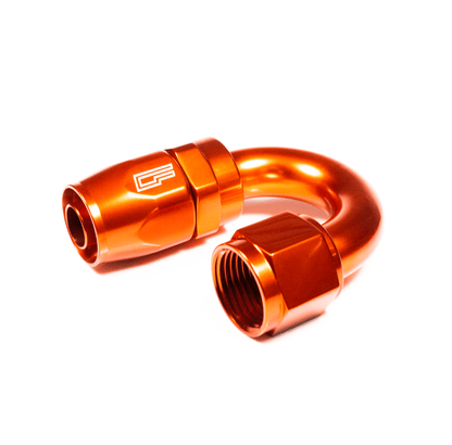 ColorFittings -08 AN 180 Degree Female Aluminum Hose End (PTFE)