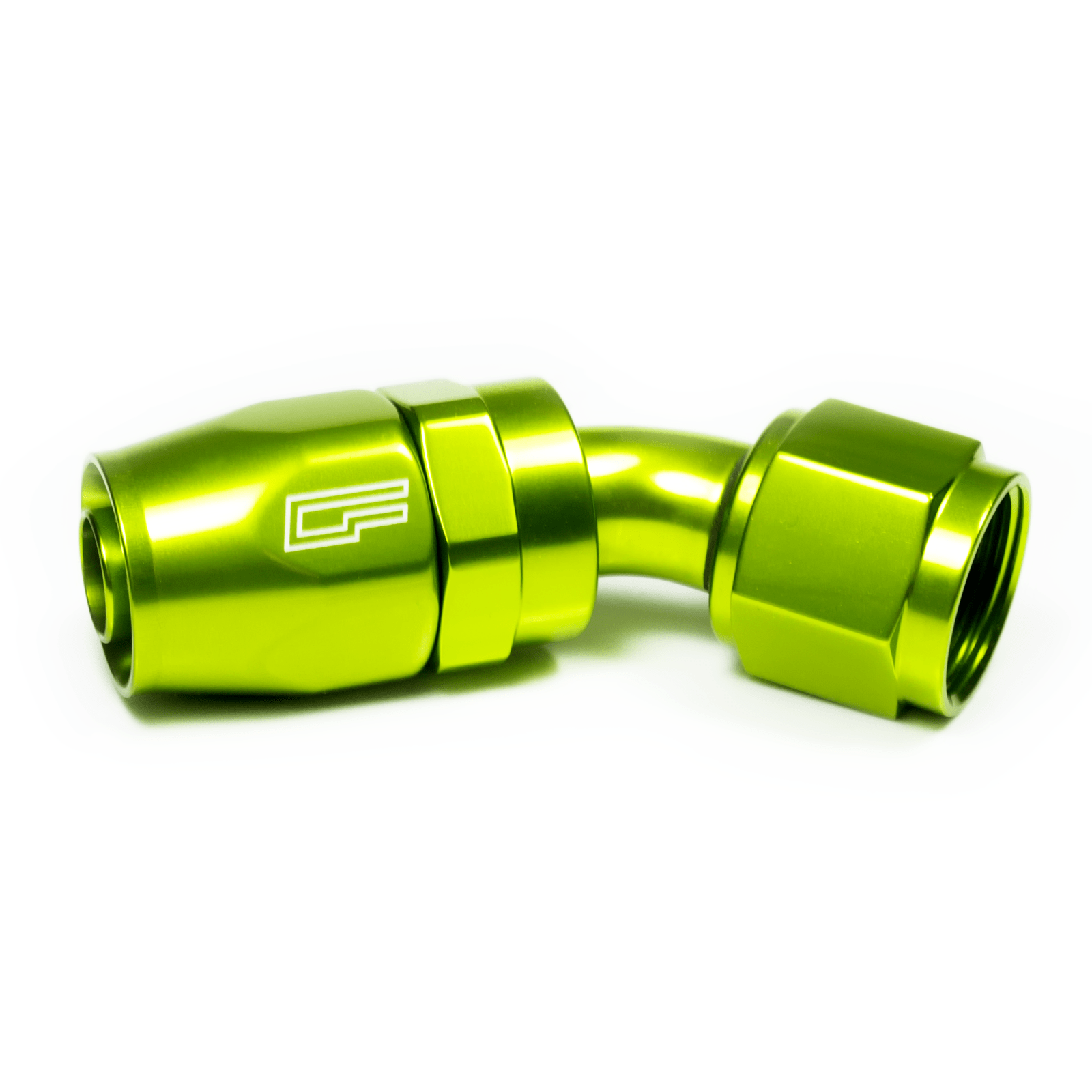ColorFittings -08 AN 45 Degree Female Aluminum Hose End (PTFE)