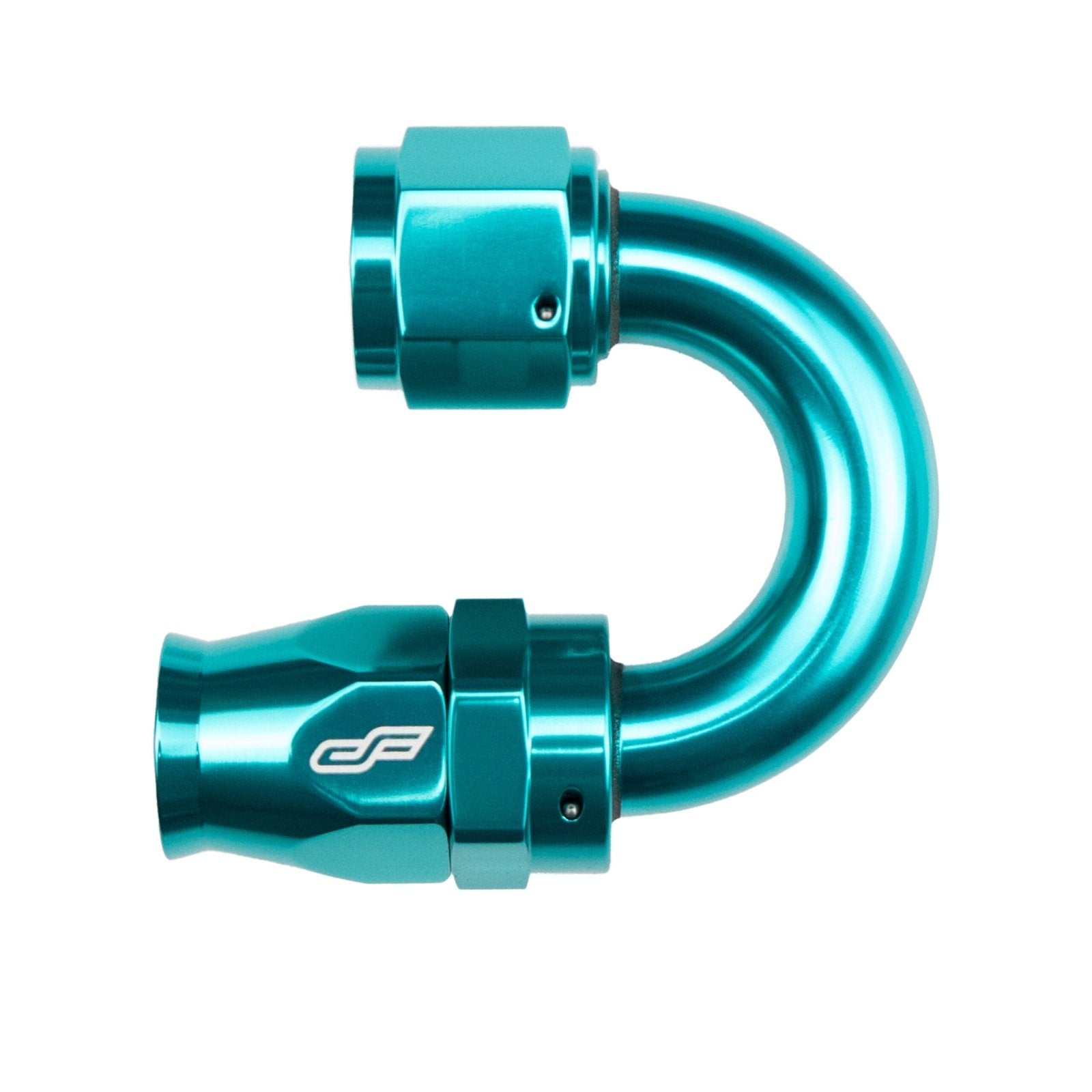 ColorFittings -10 AN 180 Degree Female Aluminum Hose End (PTFE)