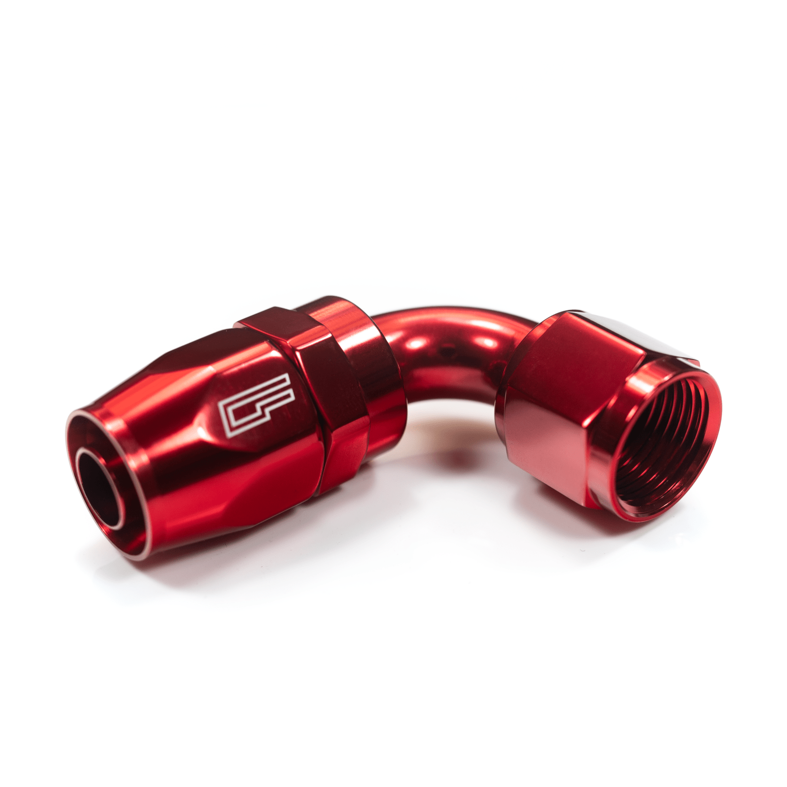 ColorFittings -10 AN 90 Degree Female Aluminum Hose End (PTFE)