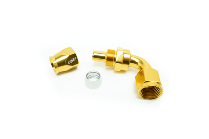 ColorFittings -10 AN 90 Degree Female Aluminum Hose End (PTFE)