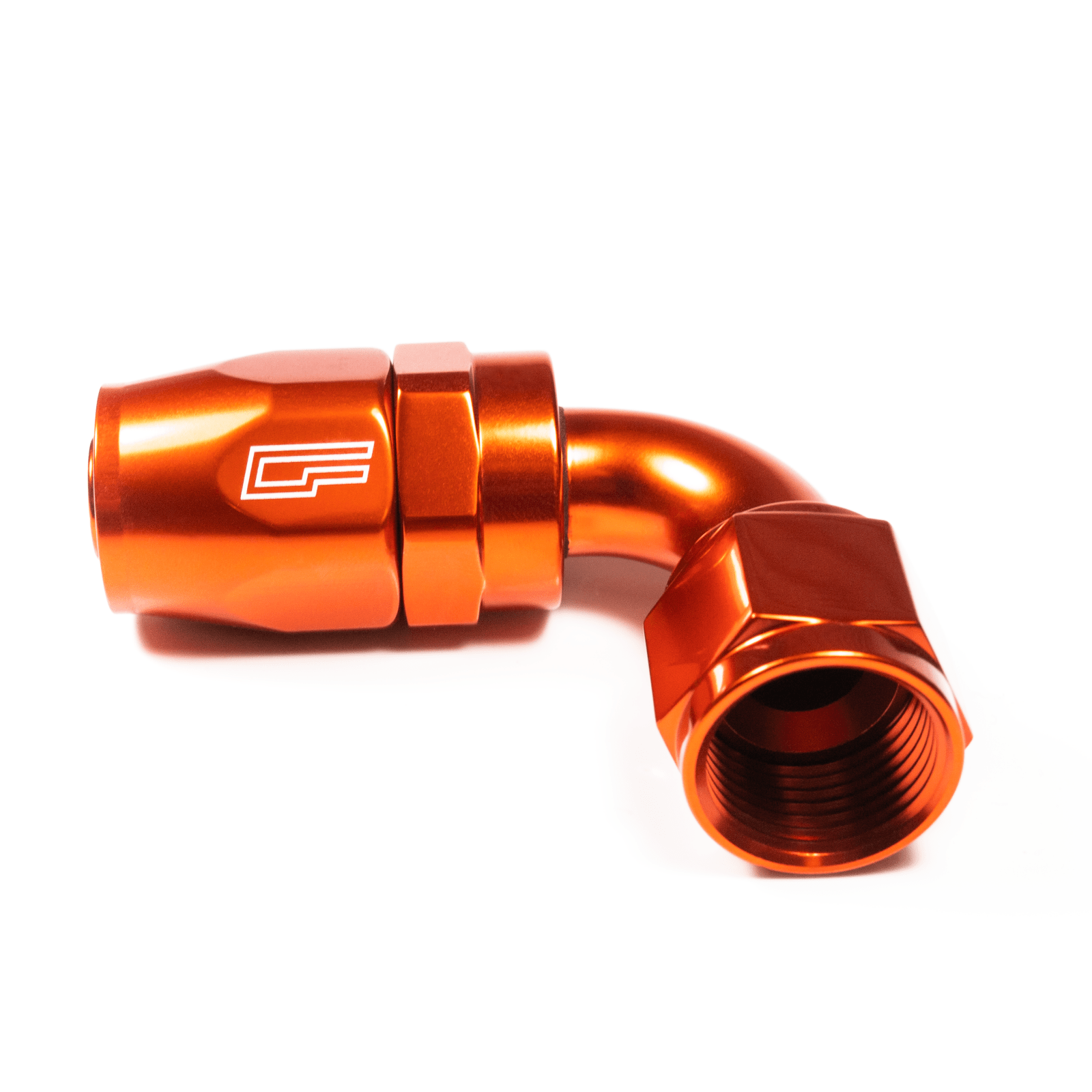 ColorFittings -10 AN 90 Degree Female Aluminum Hose End (PTFE)