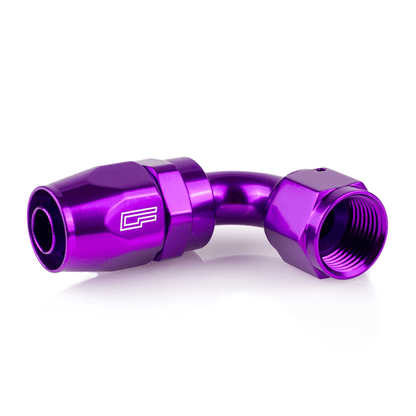 ColorFittings -12 AN 90 Degree Female Aluminum Hose End (PTFE)