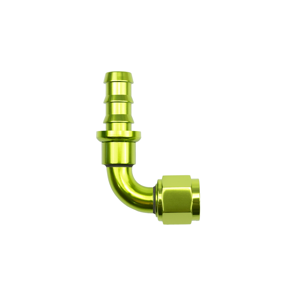 ColorFittings -12 AN 90 Degree Female Push-Loc Fitting