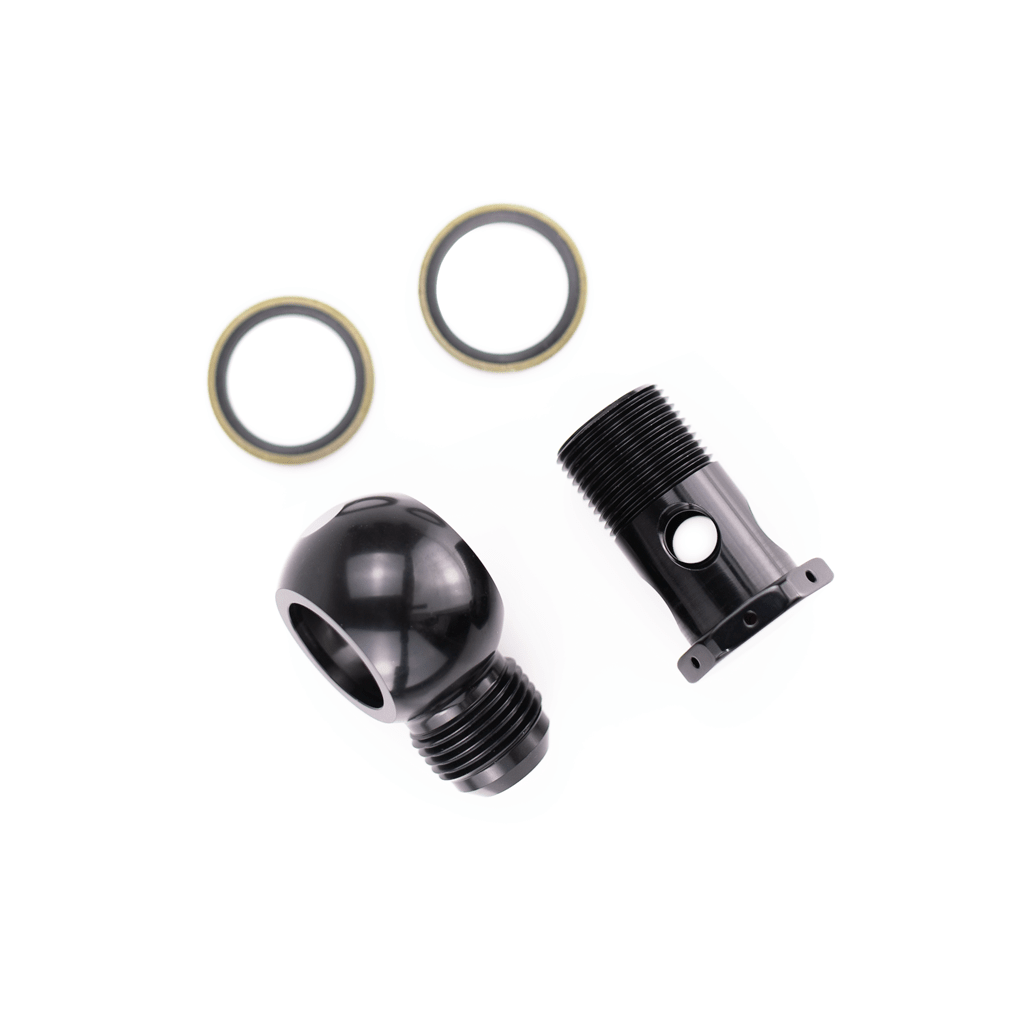 ColorFittings Oil Cooler Banjo Bolt (M22x1.5 to 10AN) w/ Safety Wire Holes