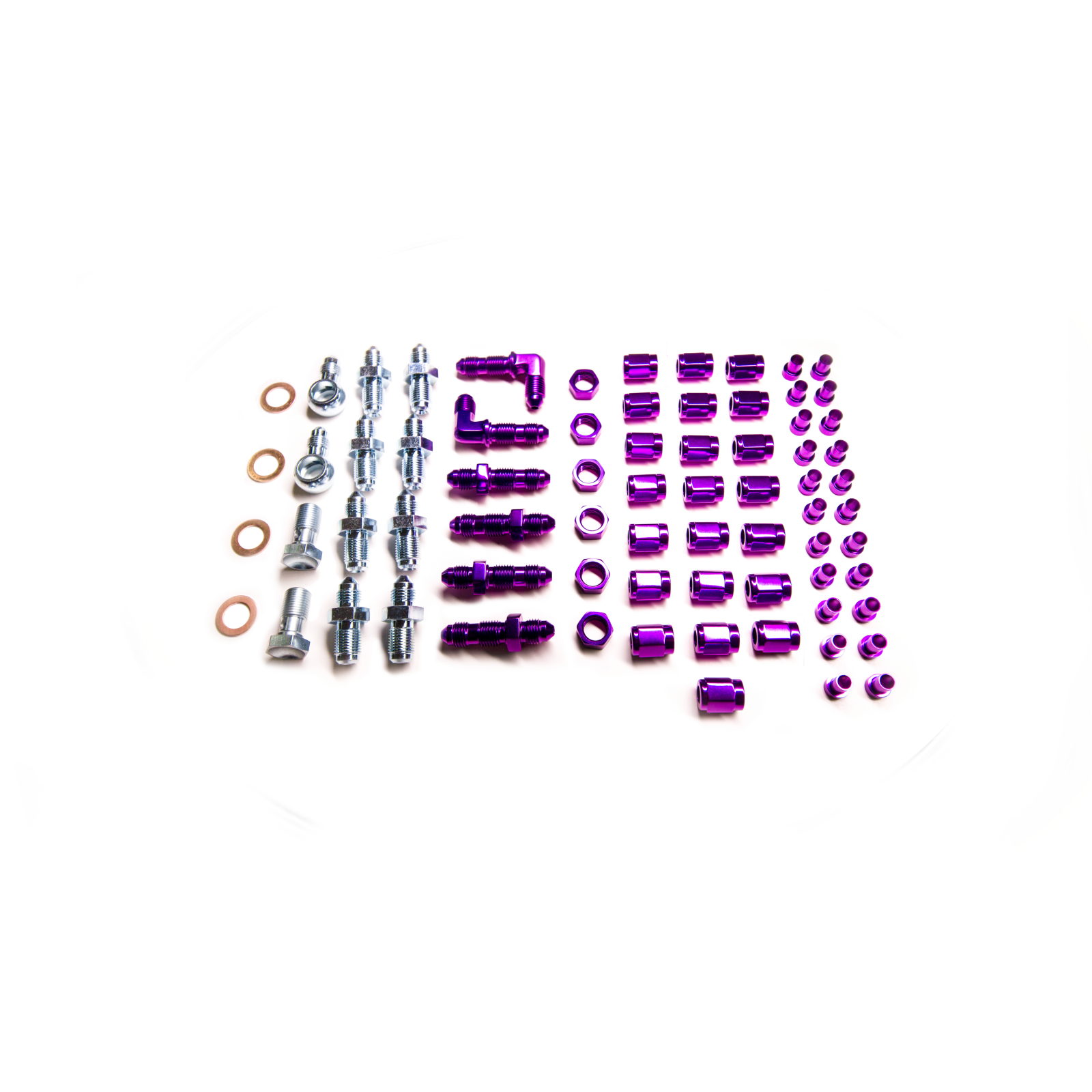 ColorFittings Brake Line Tuck Kit w/ Banjo Bolts for Honda Civic / Acura Integra - 1