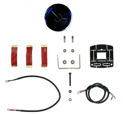 Medidor de voltaje eléctrico Prosport Crystal Blue de 2-1/16"