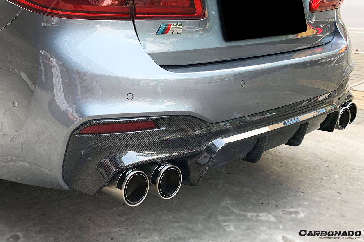 Carbonado 2017-2019 BMW 5 Series G30 G38 M-TECH ECC Style Carbon Fiber Rear Lip