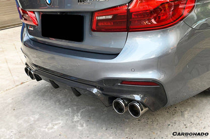 Carbonado 2017-2019 BMW 5 Series G30 G38 M-TECH ECC Style Carbon Fiber Rear Lip