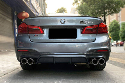 Carbonado 2017-2019 BMW 5 Series G30 G38 M-TECH ECC Style Carbon Fiber Rear Lip