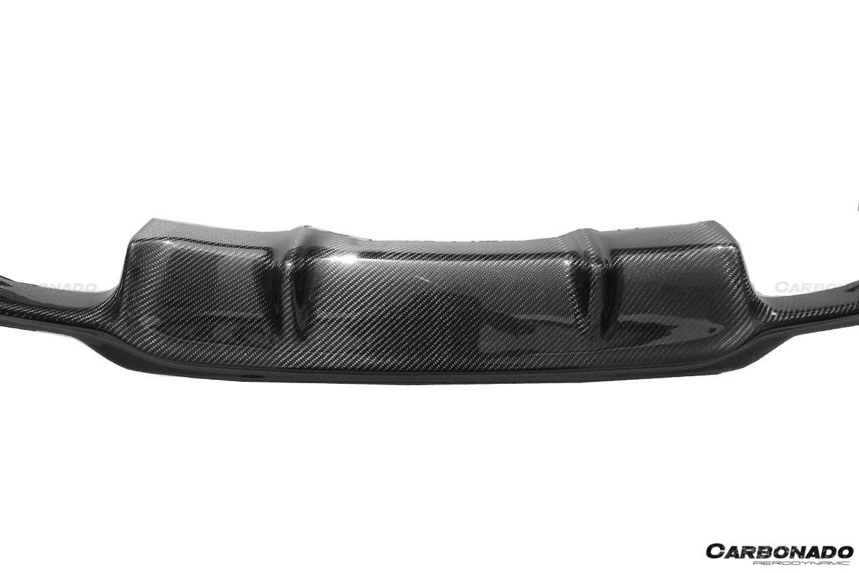 Carbonado 2013-2020 BMW 4 Series F32 F33 F36 3D Style Carbon Fiber Rear Qual Exhaust Diffuser (For M-Tech Only )