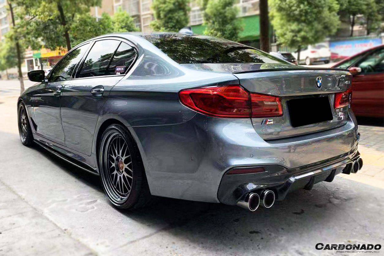Carbonado 2017-2019 BMW 5 Series G30 G38 M-TECH ECC Style Carbon Fiber Rear Lip