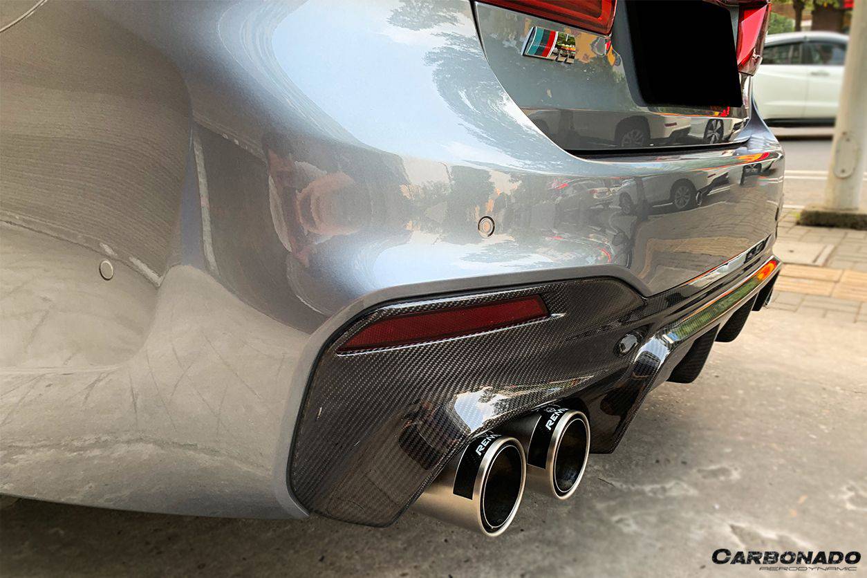 Carbonado 2017-2019 BMW 5 Series G30 G38 M-TECH ECC Style Carbon Fiber Rear Lip