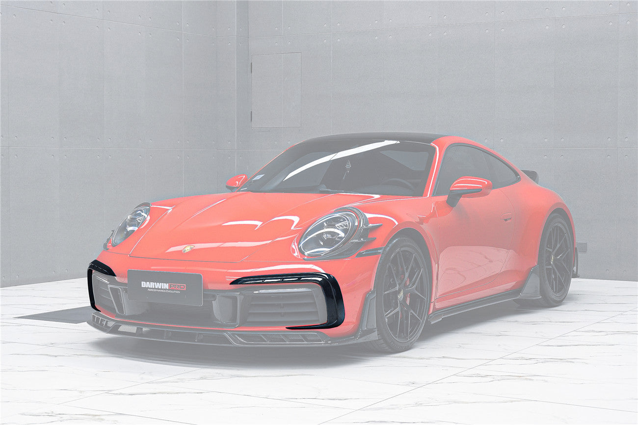 DarwinPRO Darwinpro 2019-2024 Porsche 911 992 Carrera 4 4S Targa Cabriolet BKSSII Style Front Bumper Vent Trims