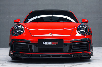 DarwinPRO Darwinpro 2019-2024 Porsche 911 992 Carrera S 4 4S Targa Cabriolet BKSSII Style Front Bumper Lip Splitter