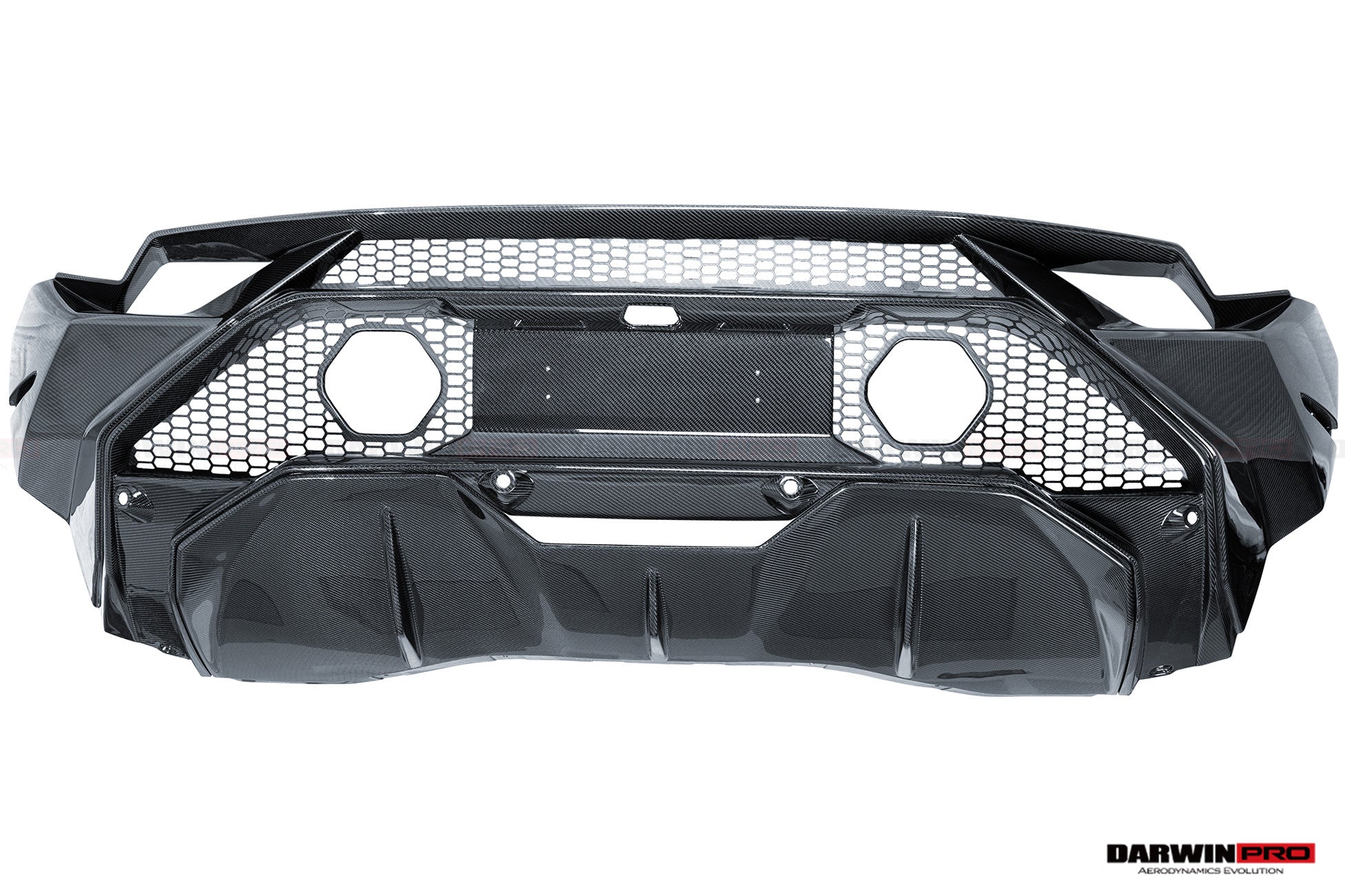 Parachoques trasero DarwinPRO 2015-2019 Lamborghini Huracan LP610 y LP580 Convertible a estilo Tecnica (SE REQUIERE CAMBIAR EL SISTEMA DE ESCAPE)