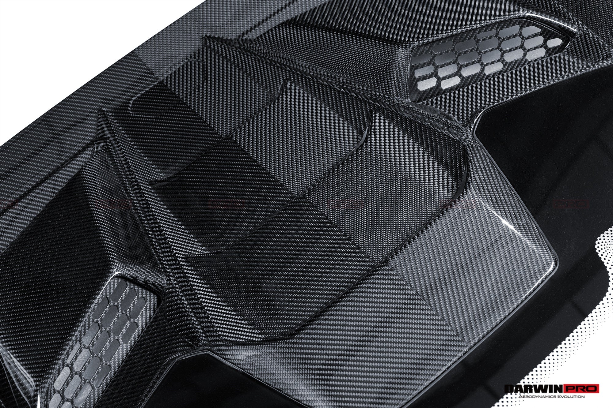 DarwinPRO 2015-2025 Lamborghini Huracan LP610 & LP580 & EVO Coupe Convert Tecnica Style Dry Carbon Fiber Rear Engine Hood