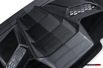 DarwinPRO 2015-2025 Lamborghini Huracan LP610 & LP580 & EVO Coupe Convert Tecnica Style Dry Carbon Fiber Rear Engine Hood