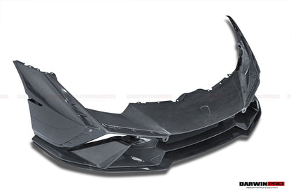 Parachoques delantero de fibra de carbono seco DarwinPRO 2015-2025 Lamborghini Huracan LP610, LP580 y EVO Convert Tecnica Style