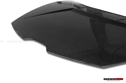 DarwinPRO 2015-2025 Lamborghini Huracan LP610 & LP580 & EVO Convert Tecnica Style Dry Carbon Fiber Hood