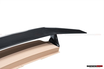 DarwinPRO 2015-2025 Lamborghini Huracan LP610 & LP580 & EVO Tecnica Style Dry Carbon Fiber Trunk Spoiler Wing
