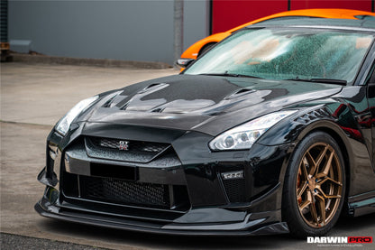 DarwinPRO 2017-2023 Nissan GTR R35 EBA BKSS Style Carbon Fiber Front Lip
