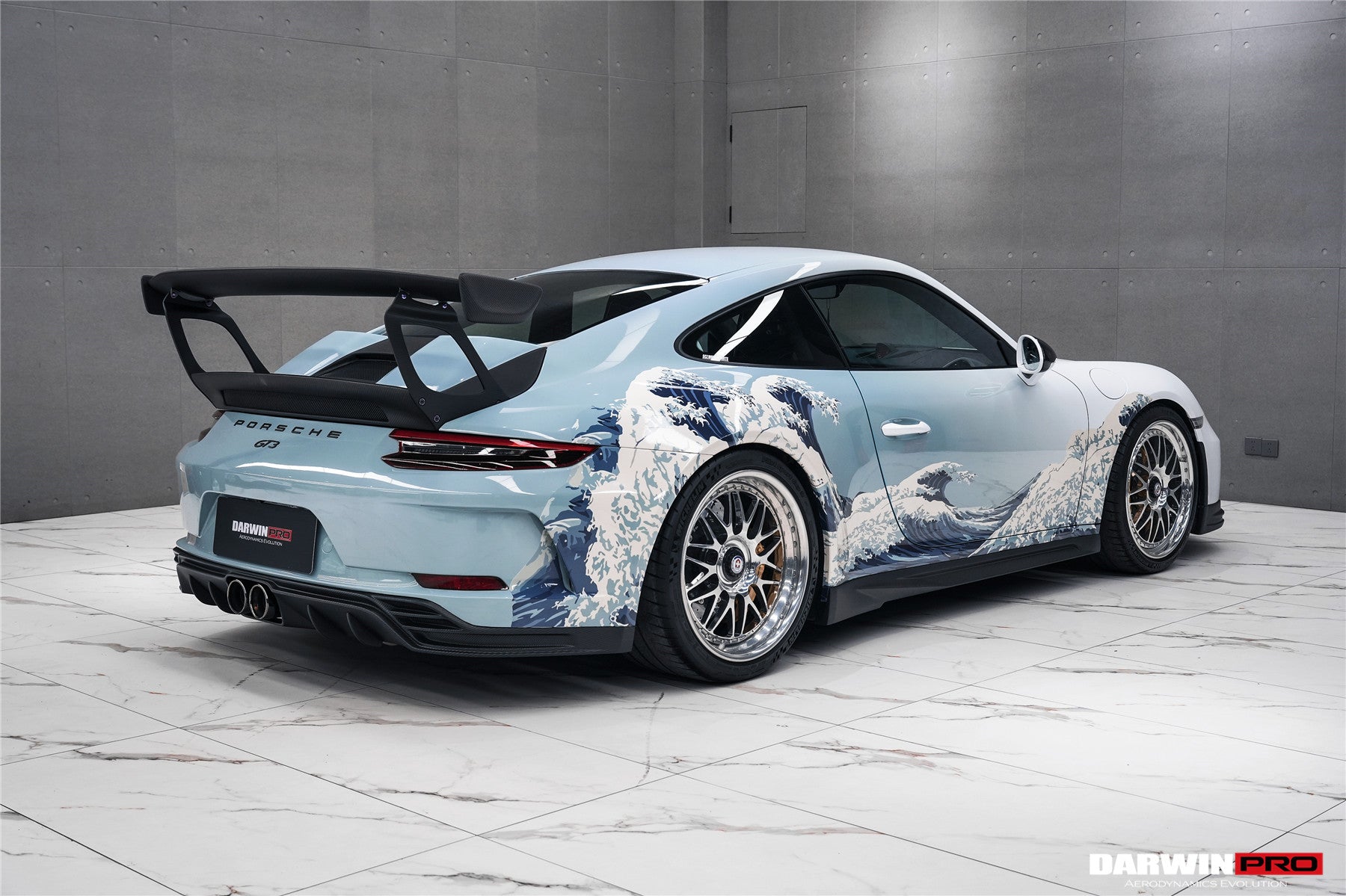 DarwinPRO 2017-2019 Porsche 911 991.2 GT3 Only BKSS Style Carbon Fiber Rear Lip Diffuser