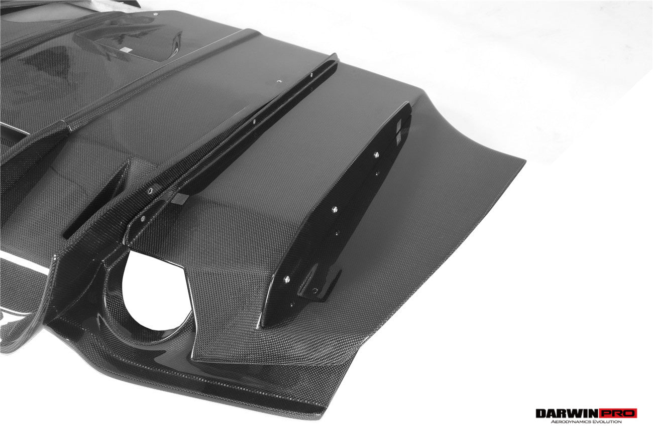 DarwinPRO 2013-2019 BMW 3 Series F30 F35 M-Tech GV Carbon Fiber Rear Lip with Diffuser & Caps