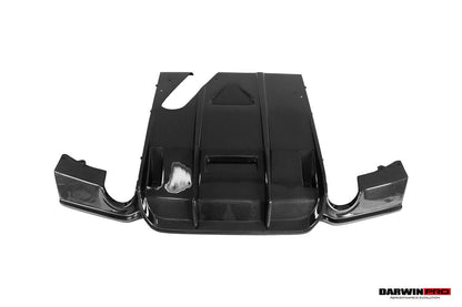 Borde trasero de fibra de carbono DarwinPRO 2013-2019 BMW Serie 3 F30 F35 M-Tech GV Style con bandeja inferior