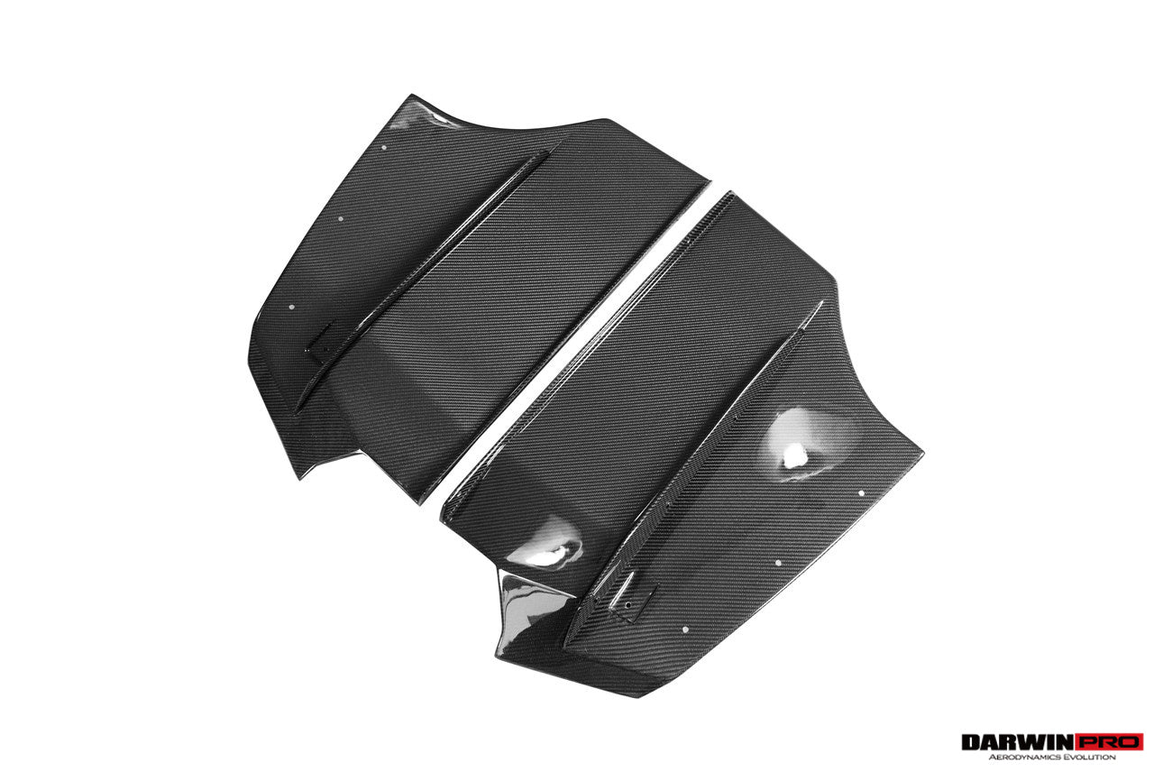 Borde trasero de fibra de carbono DarwinPRO 2013-2019 BMW Serie 3 F30 F35 M-Tech GV Style con bandeja inferior
