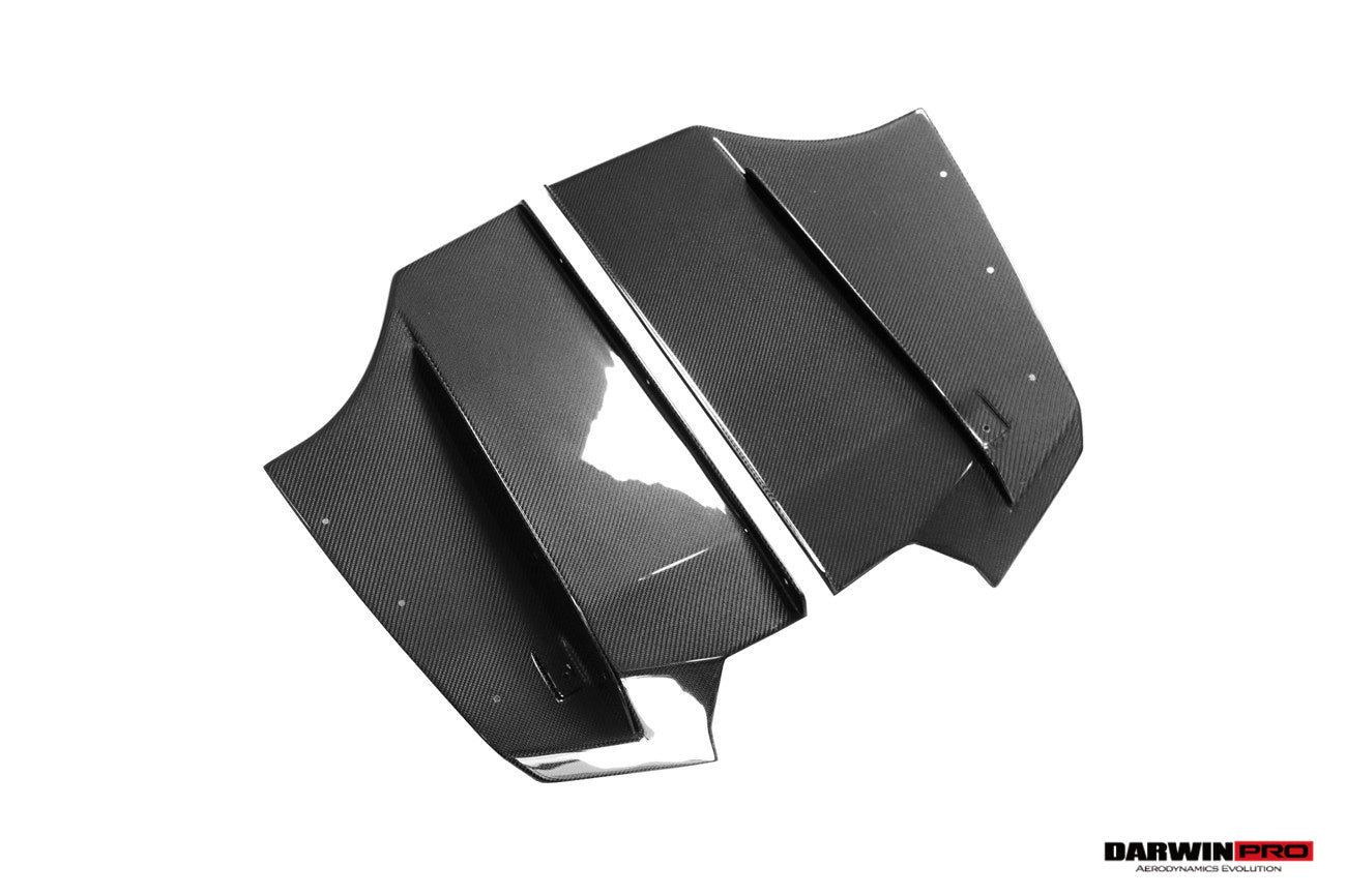 Borde trasero de fibra de carbono DarwinPRO 2013-2019 BMW Serie 3 F30 F35 M-Tech GV Style con bandeja inferior