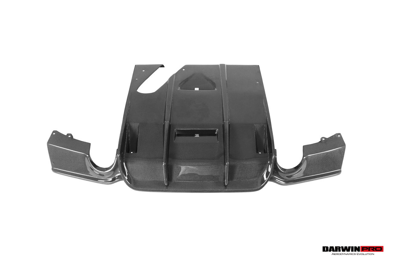 DarwinPRO 2013-2019 BMW 3 Series F30 F35 M-Tech GV Carbon Fiber Rear Lip with Diffuser & Caps