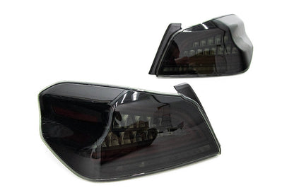 Luces traseras CR con especificaciones OLM (lente ahumada, base negra) - Subaru WRX y STI 2015-2021