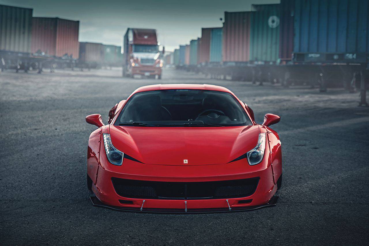 Carbonado 2010-2015 Ferrari 458 Coupe Spider DE Style Front Bumper with Lip