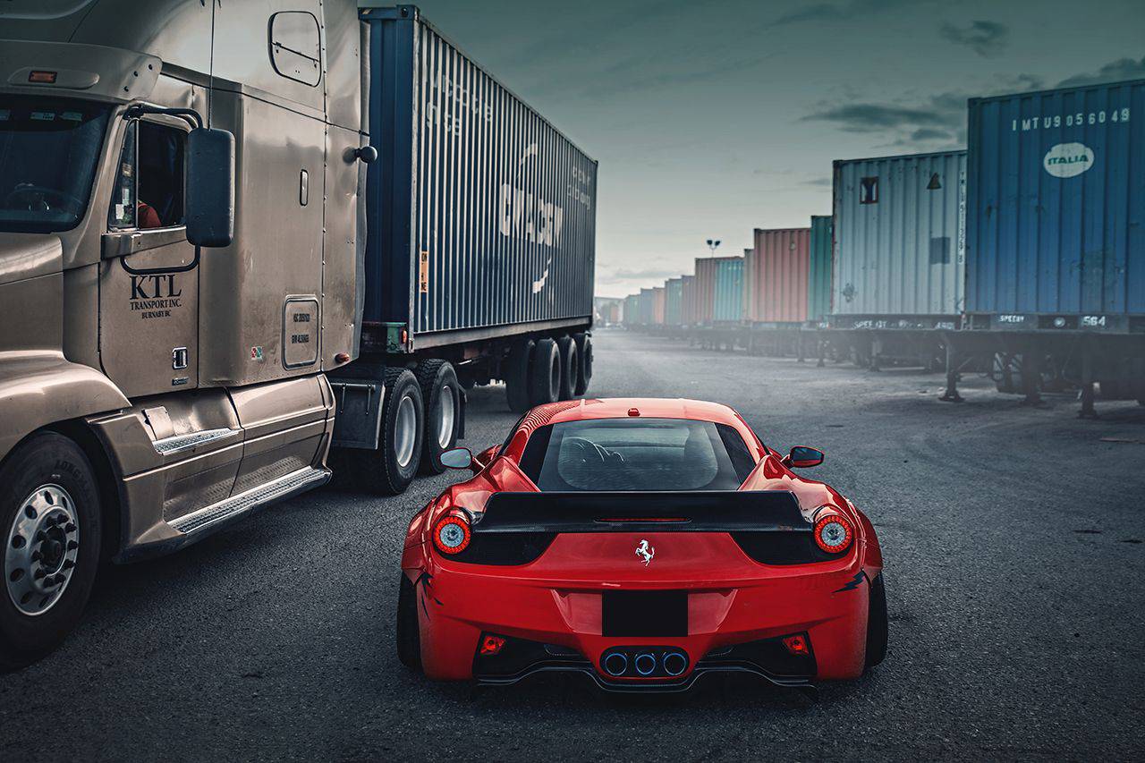 Alerón trasero para maletero estilo DE Ferrari 458 Coupé Carbonado 2010-2015