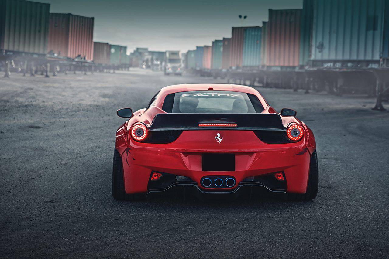 Alerón trasero para maletero estilo DE Ferrari 458 Coupé Carbonado 2010-2015