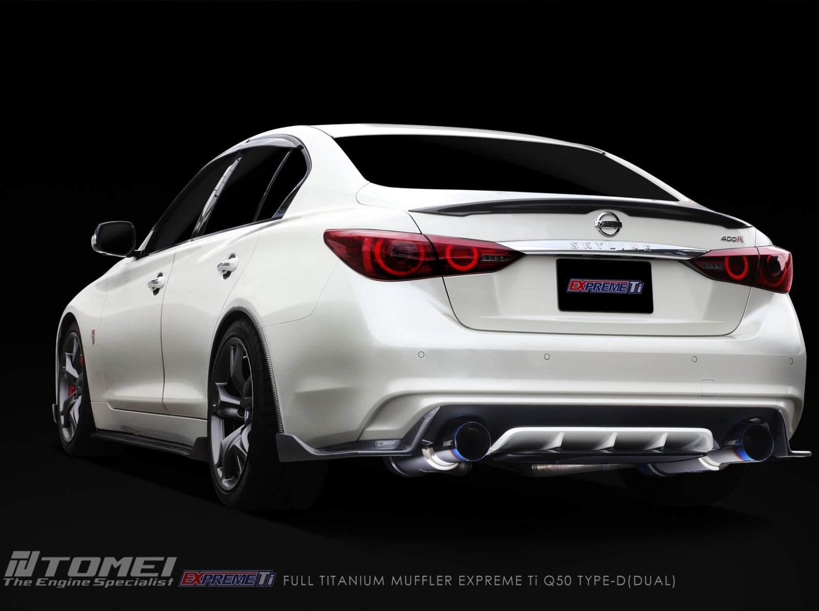 Tomei Titanium Dual Cat - Back Exhaust | 2014 - 2024 Infiniti Q50 (TB6090 - NS21E) - 2