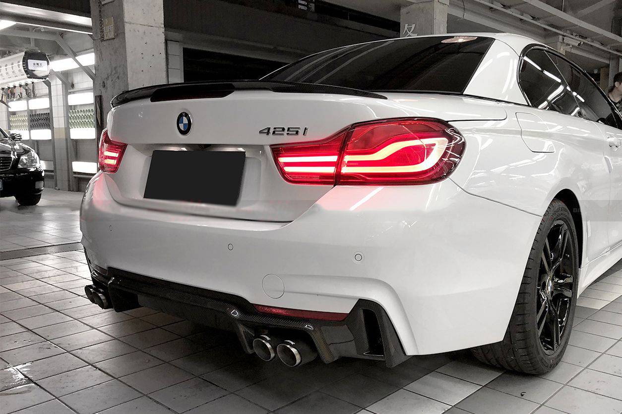 Carbonado 2013-2020 BMW 4 Series F32 F33 ECC Style Carbon Fiber Rear Lip (For M-Tech Only )