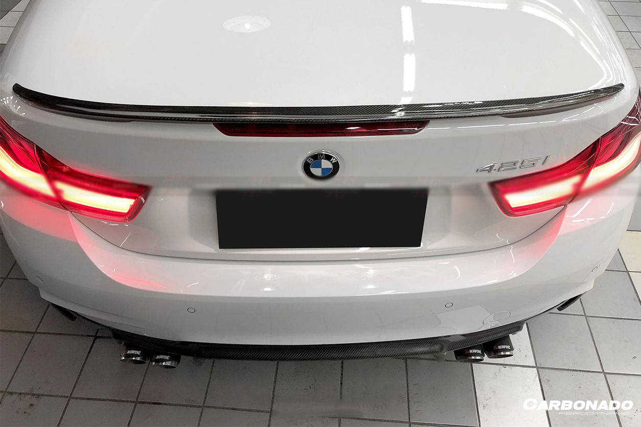 Carbonado 2013-2020 BMW 4 Series F32 F33 ECC Style Carbon Fiber Rear Lip (For M-Tech Only )
