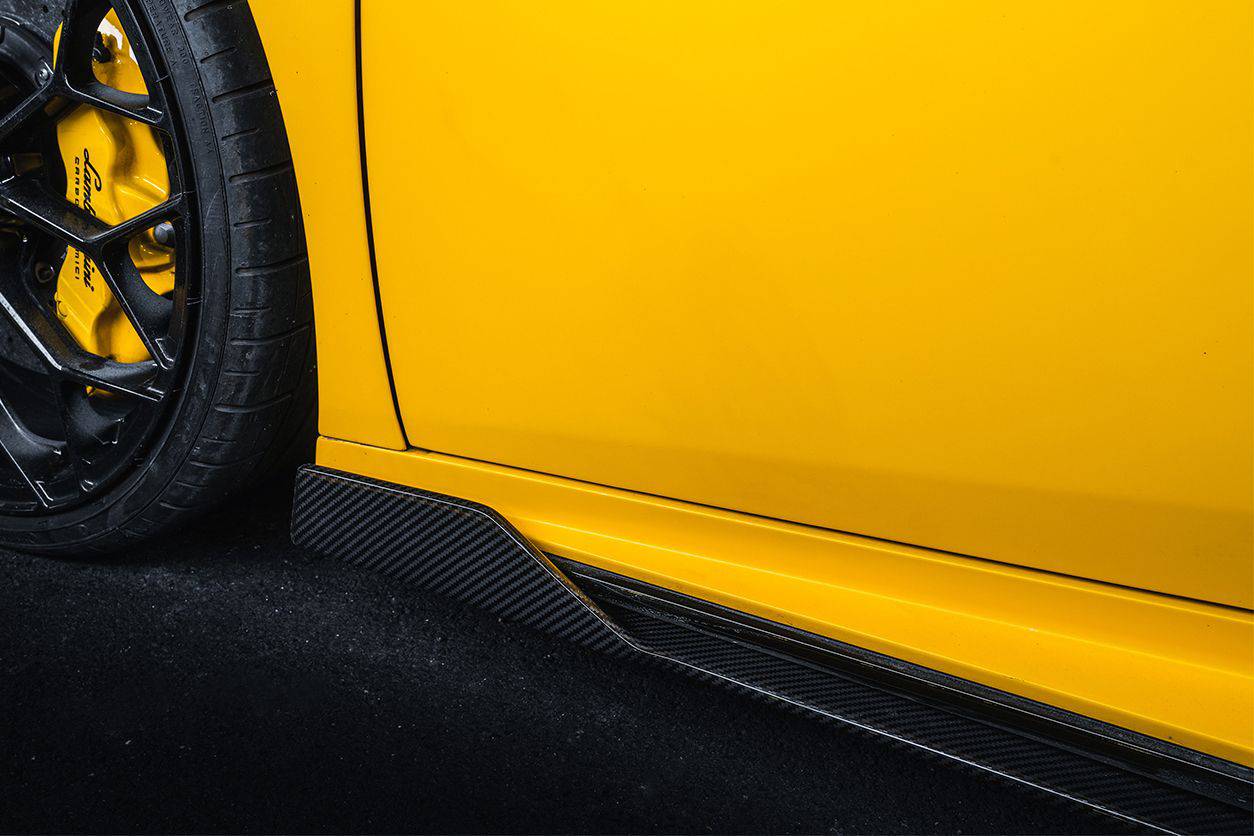 Faldones laterales de fibra de carbono seco estilo Lamborghini Huracan EVO OD Carbonado 2020-2023