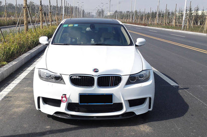 Carbonado 2008-2012 BMW 3 Series E90 1M Style Front Bumper with Lip Splitter