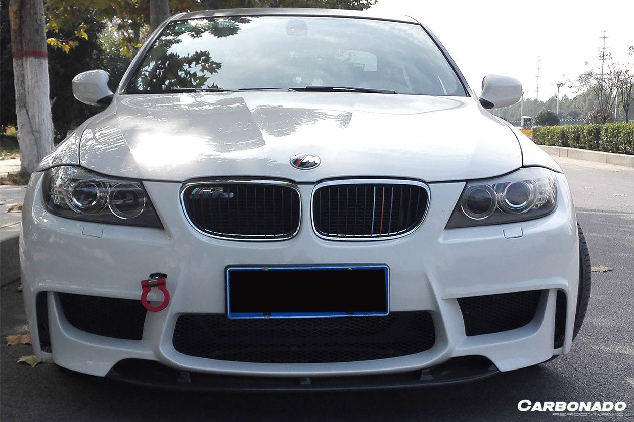 Carbonado 2008-2012 BMW 3 Series E90 1M Style Front Bumper with Lip Splitter