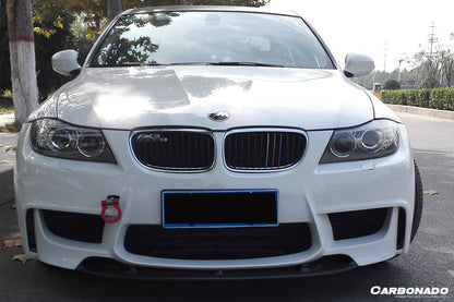 Carbonado 2008-2012 BMW 3 Series E90 1M Style Front Bumper with Lip Splitter